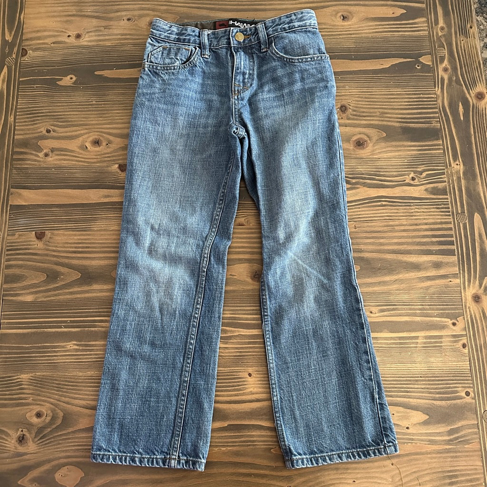 Hawk Boys Straight Jeans Blue Denim Size 10 Regular Everyday